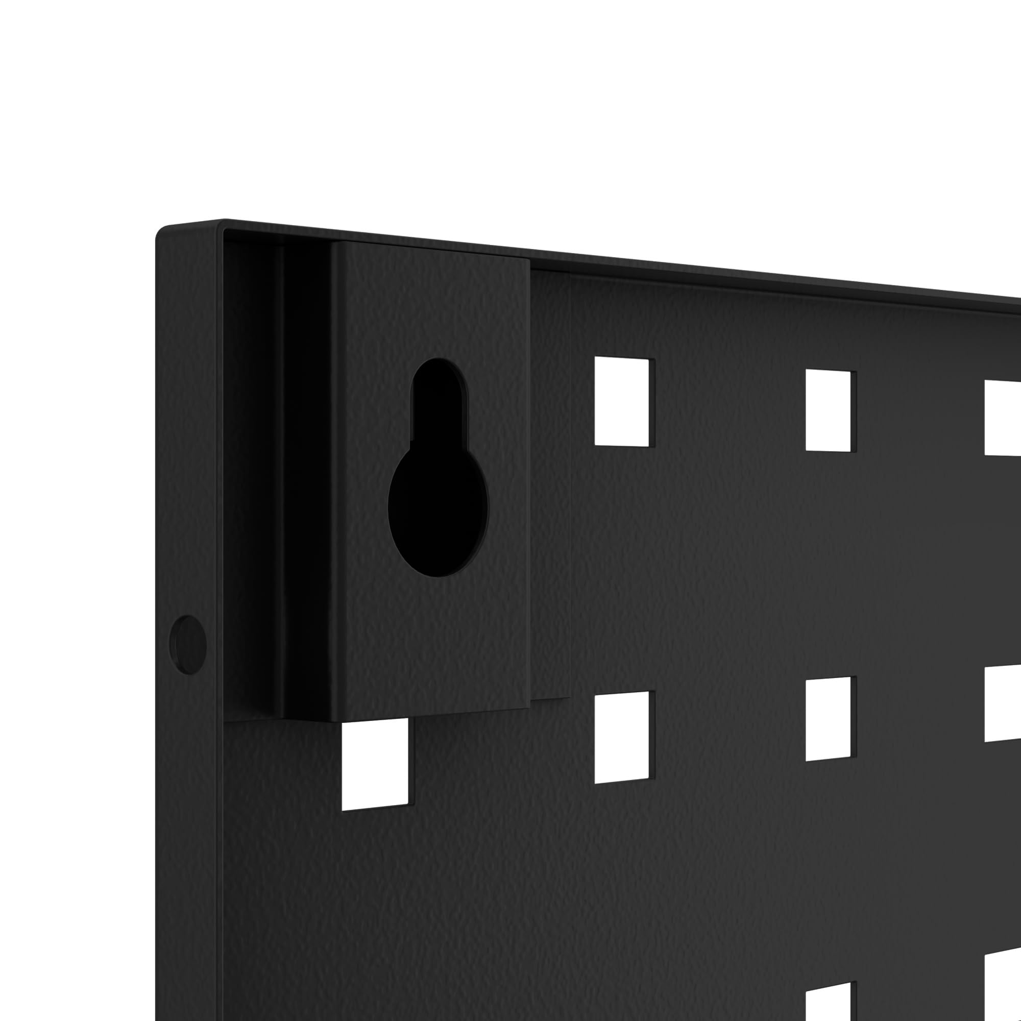 Jan Nowak Werkzeugwand Lochwand Werkstattwand Wandregal Modular Metall Kratzresistent Pulverbeschichtet 1200 x 600 x 10 mm (Schwarz)