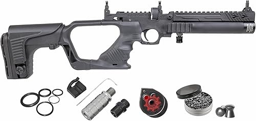 HATSAN Jet Black PCP Airgun, pistola de aire se convierte en rifle de aire con paquete de pellets Wearable4U