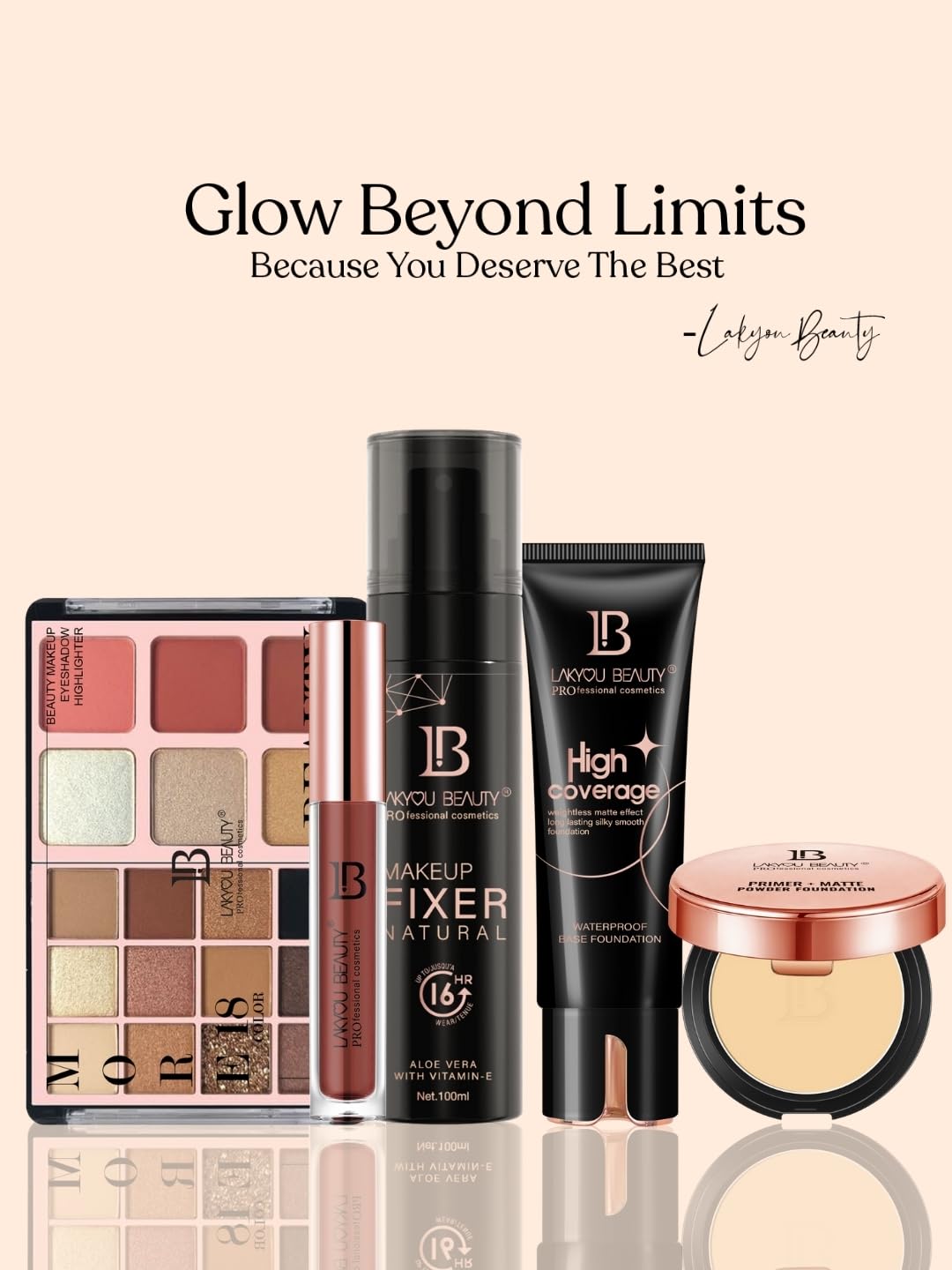 61DJmo8F0BL._SL1440_ Lakyou Beauty High Coverage Foundation | 80ml | Full Coverage Liquid Foundation Makeup | Lightweight, Long-Lasting Matte Finish | All Skin Types | (Natural Beige 03)