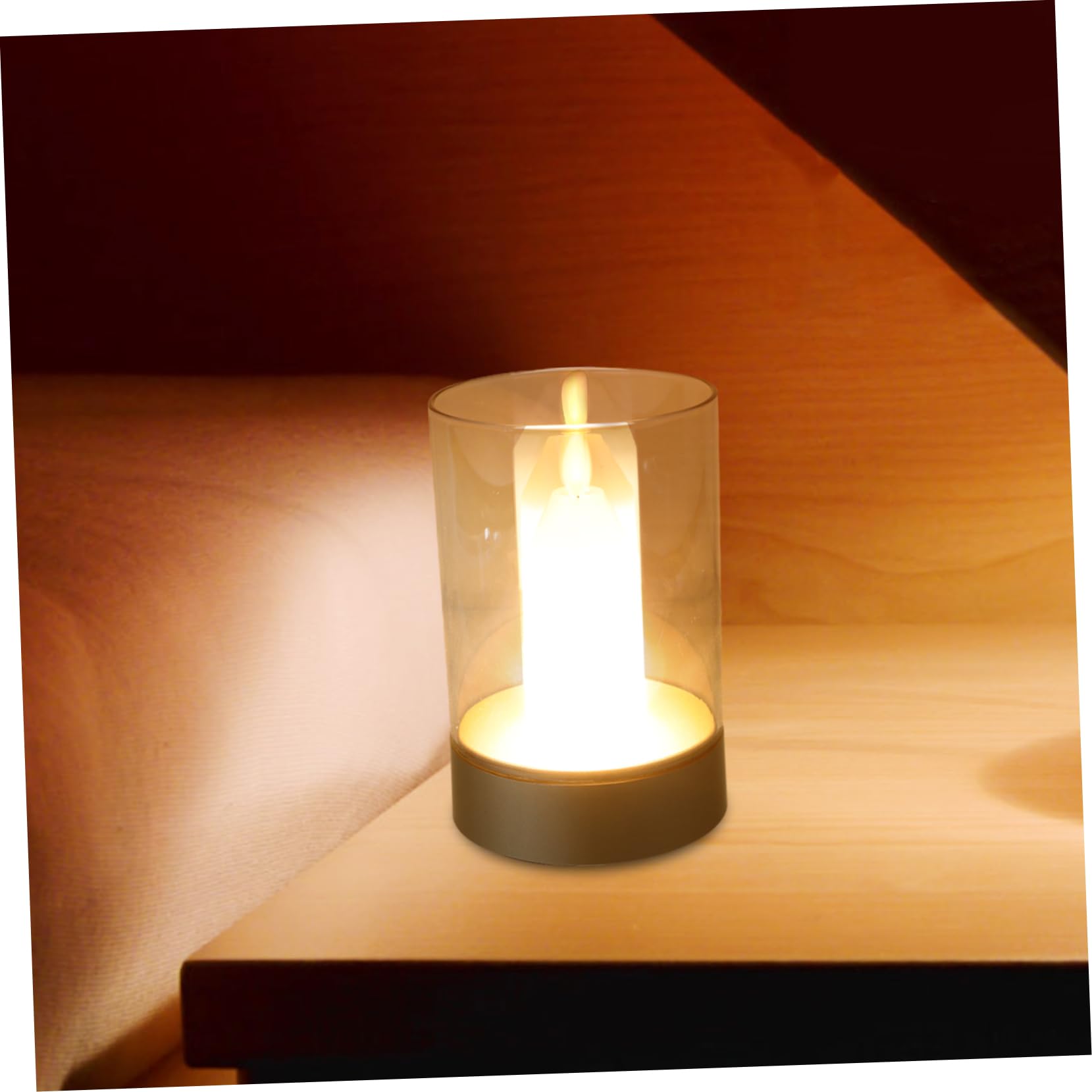 Lampada da LED Forma Candela Luce Notturna da con Effetto Decorazione da Scrivania Energetico per Regalo e Atmosfera Accogliente