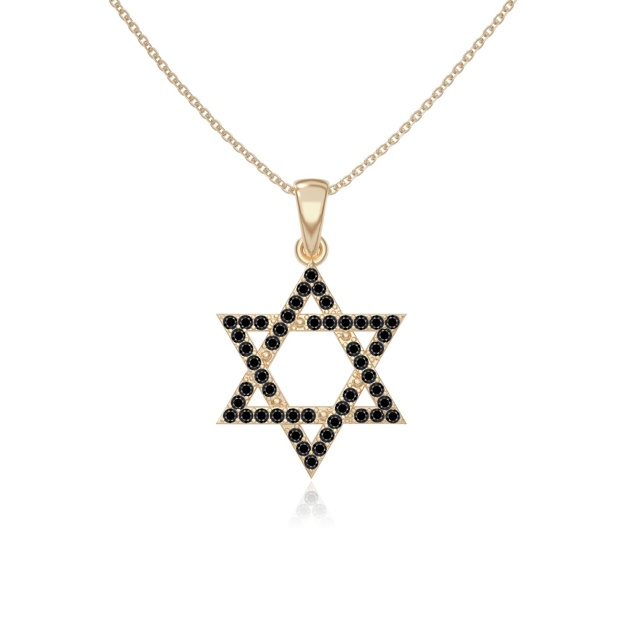 Natural Gemstone Star of David Pendant Necklaces for Women in Silver/18K Yellow/Rose Gold Vermeil, Birthstone Jewelry Gifts for Her Birthday,Anniversary,Graduation,Christmas