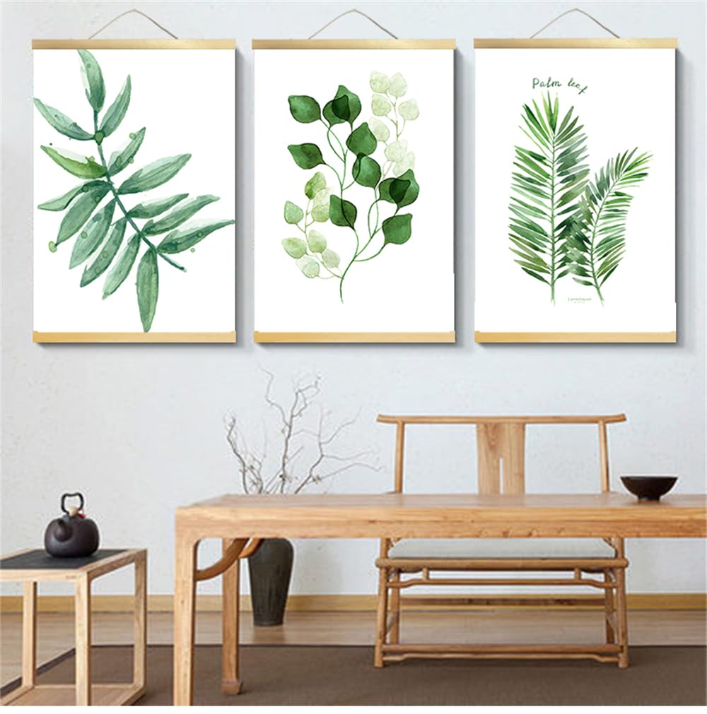WBYZAC Art Prints-Posters and Plant Leaves Landscape prints nordic poster Wall Art Canvas Painting Picture for Living Room Bedroom Kitchen Home Decor-50 * 70cm*3PCS (No Frame)