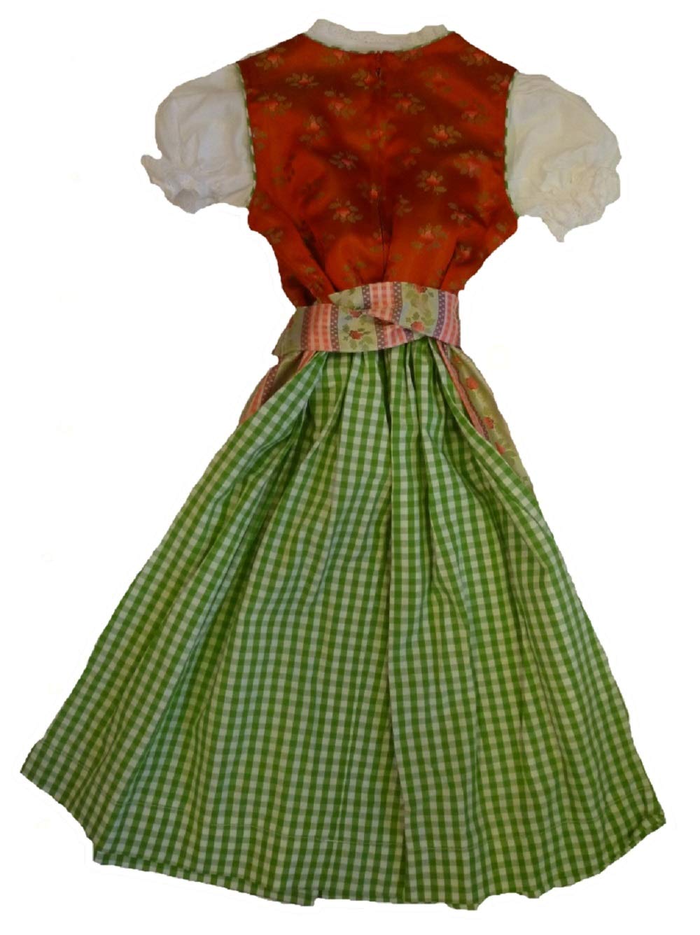 Świąteczny dziecięcy dirndl z bluzką i fartuchem do stroju ludowego rozm., wielokolorowa, 110 cm