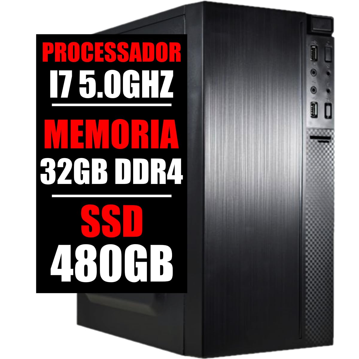 Pc Computador Intel Core i7 10 Geração, 32Gb Ddr4, Ssd 480Gb (8GB