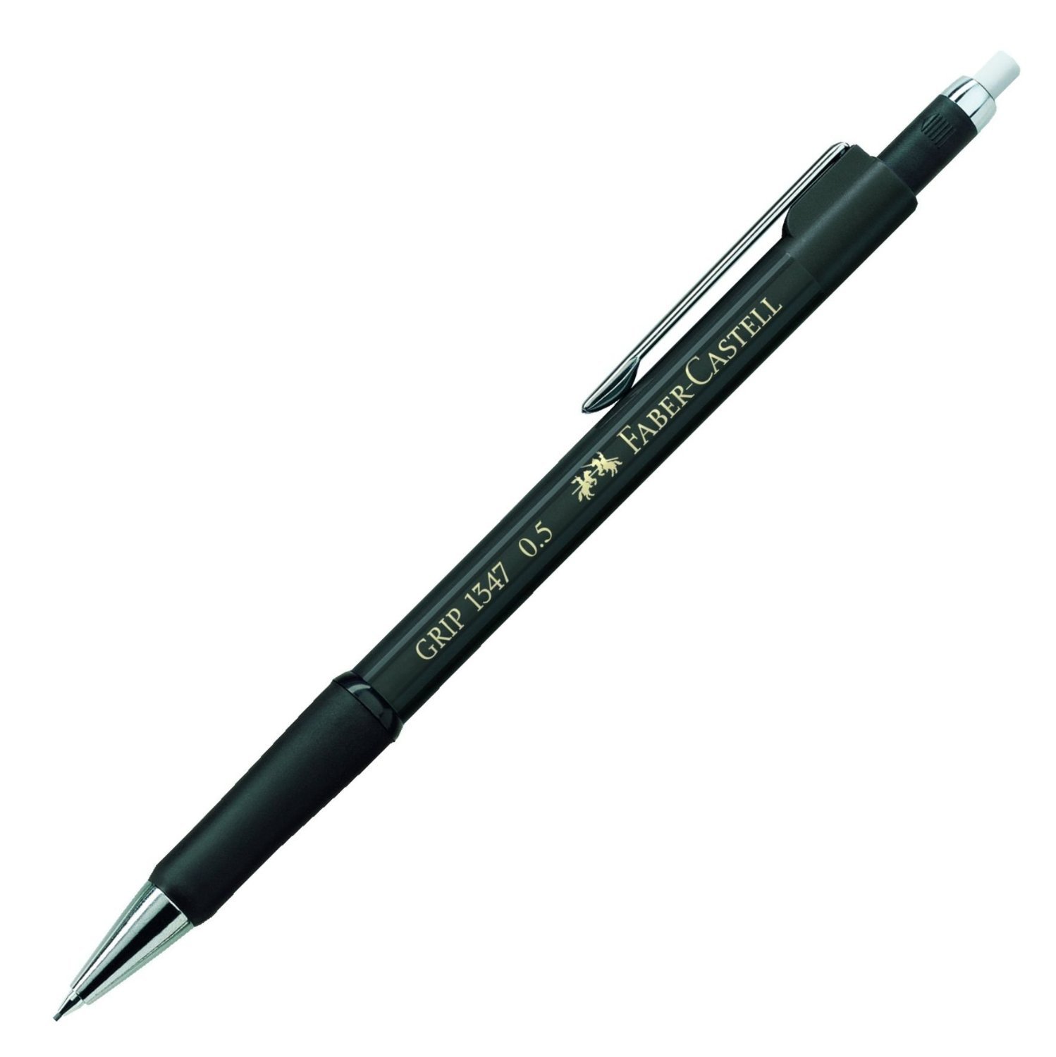 Faber-Castell Grip 1345 - Portaminas (10 unidades), color negro metálico