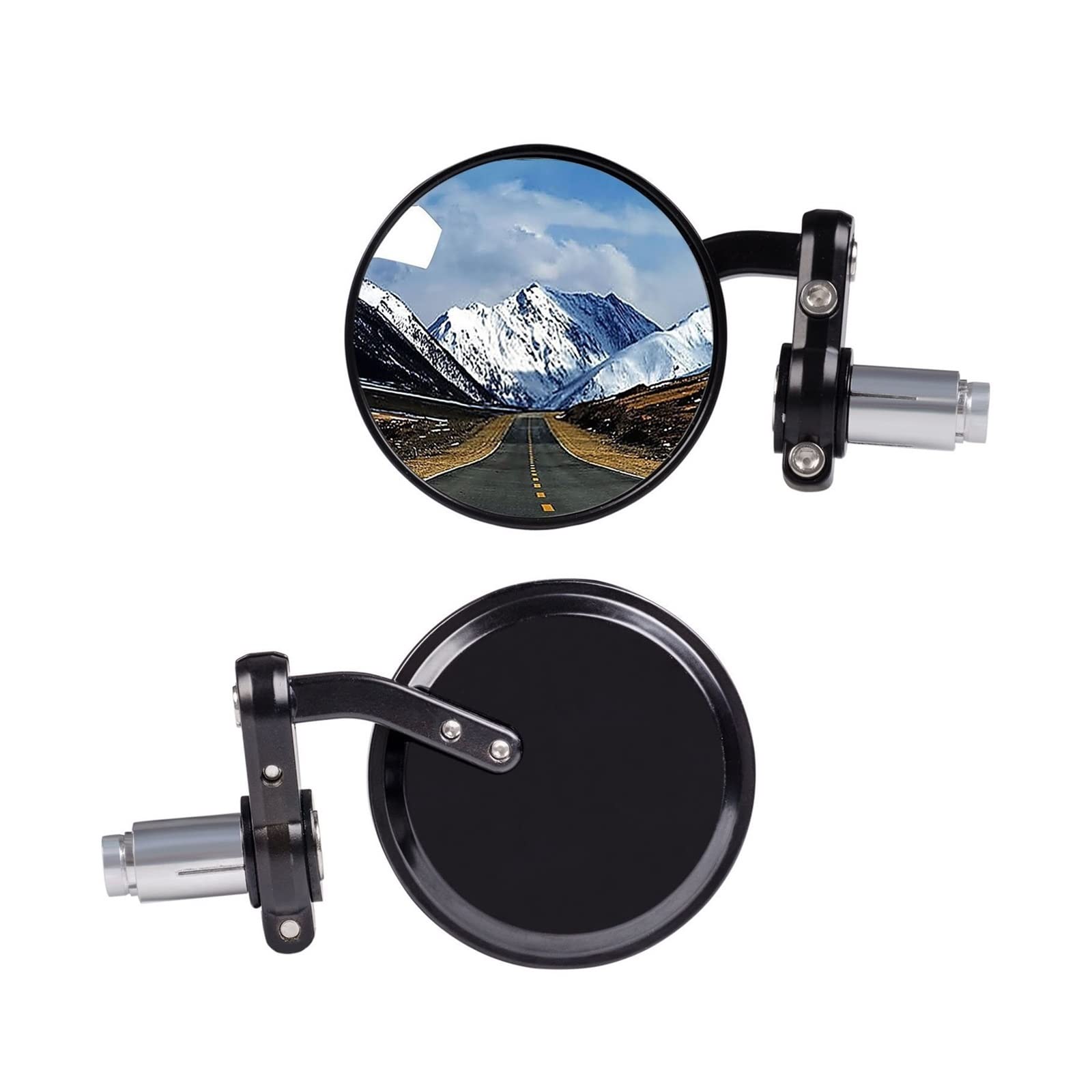 Motorcycle Rearview Mirrors Pour Yamaha Rond Ellipse Miroir Moto Guidon Réglable Vélo Équitation 1 Set Rétroviseur Vélo Rétroviseurs Moto