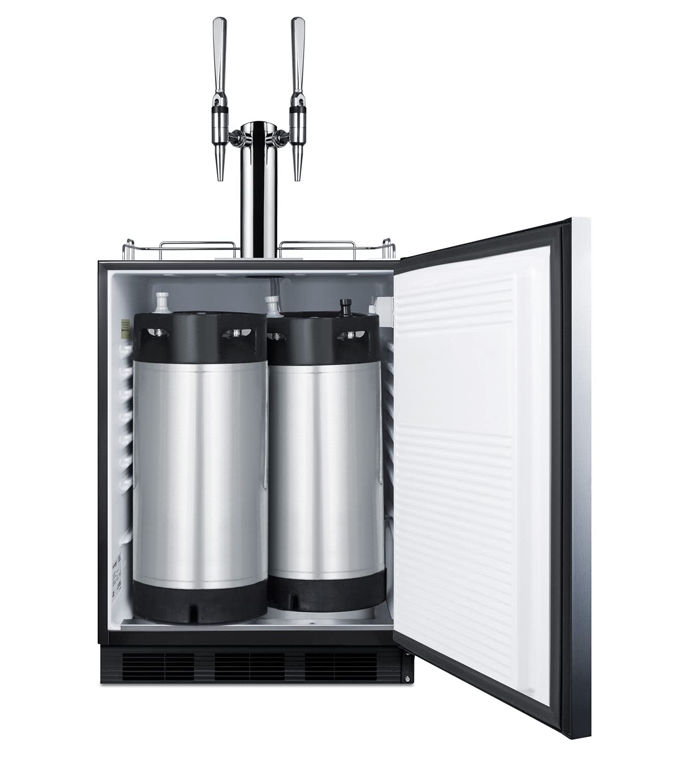 Summit 24" Nitro Cold Brew Kegerator, Dual Stour Style Tap Kit, ADA Compliant, Panel Ready* - SBC58BLBIADAIFNCFTWIN *Panel Is Not Included