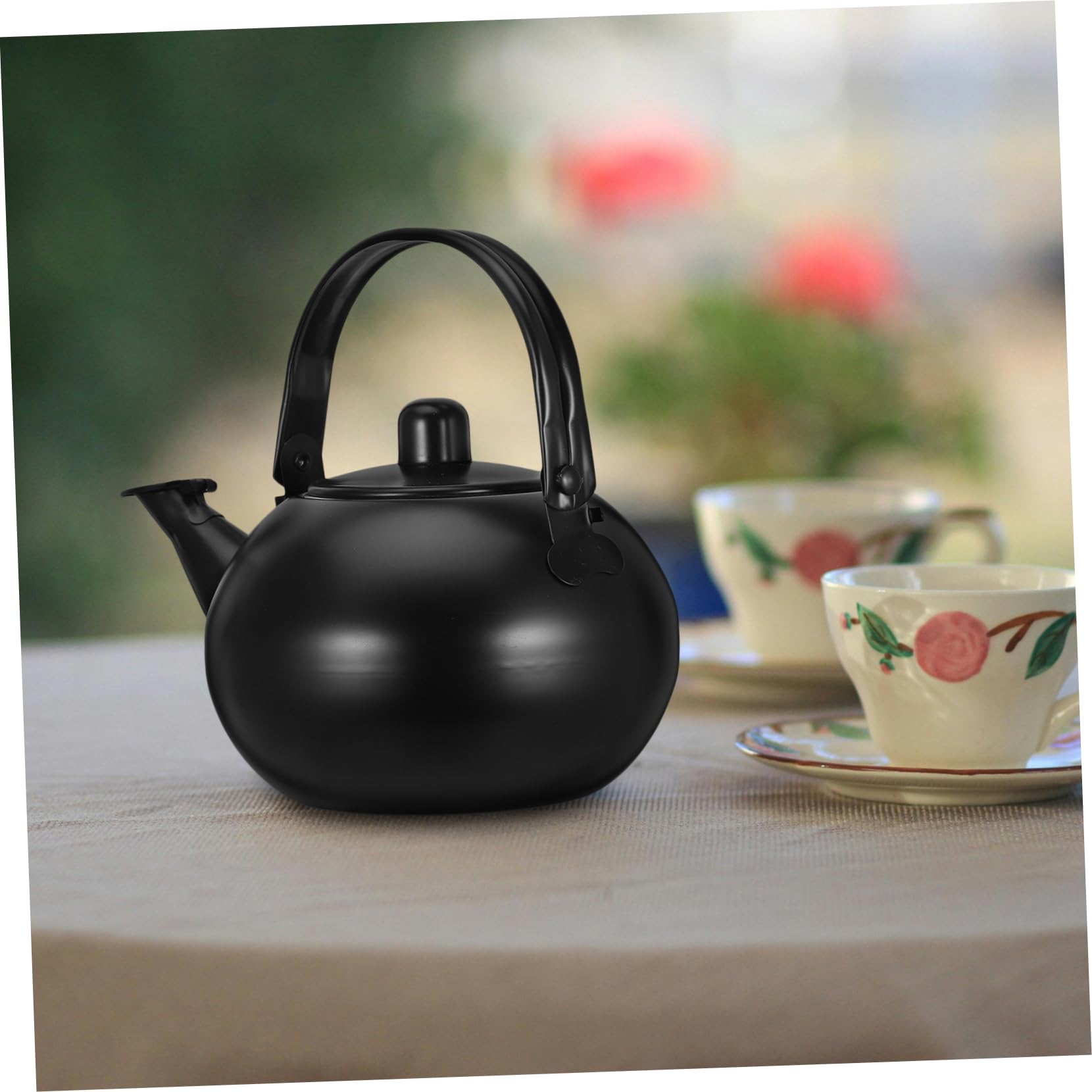 MUCKLILY Stainless Steel Tea Kettle Lid Capacity Stovetop Induction Compatible Elegant Design for Brewing Loose Leaf Tea and Coffee and Easy to Pour