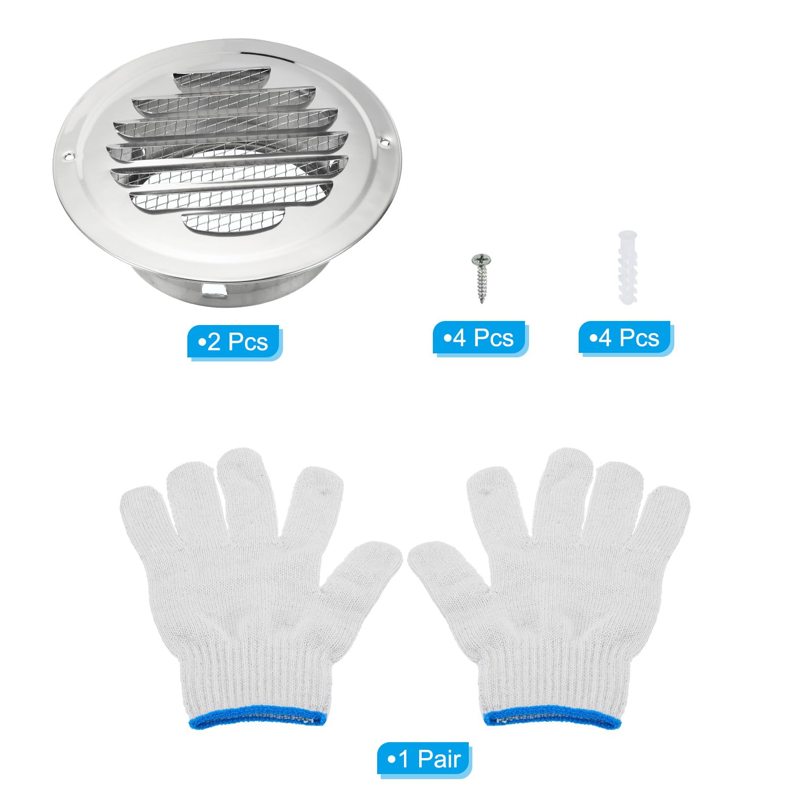 PATIKIL 4" Round Soffit Air Vents - Image 3