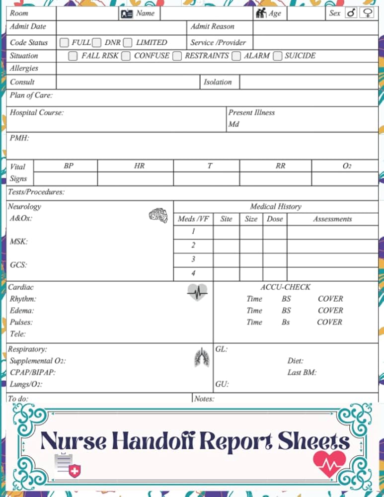 Nurse Handoff Report Sheets: Nursing Shift Report Sheets Template / Nursing Report Sheet Notebook for Organizing Notes/ Large Nurse Brain Sheet Notebook: Publisher, Khabi GM: Amazon.com: Books nurse-handoff-report-sheets-nursing-shift-report-sheets-template-nursing-report-sheet-notebook-for-organizing-notes-large-nurse-brain-sheet-notebook-publisher-khabi-gm-amazon-com-books