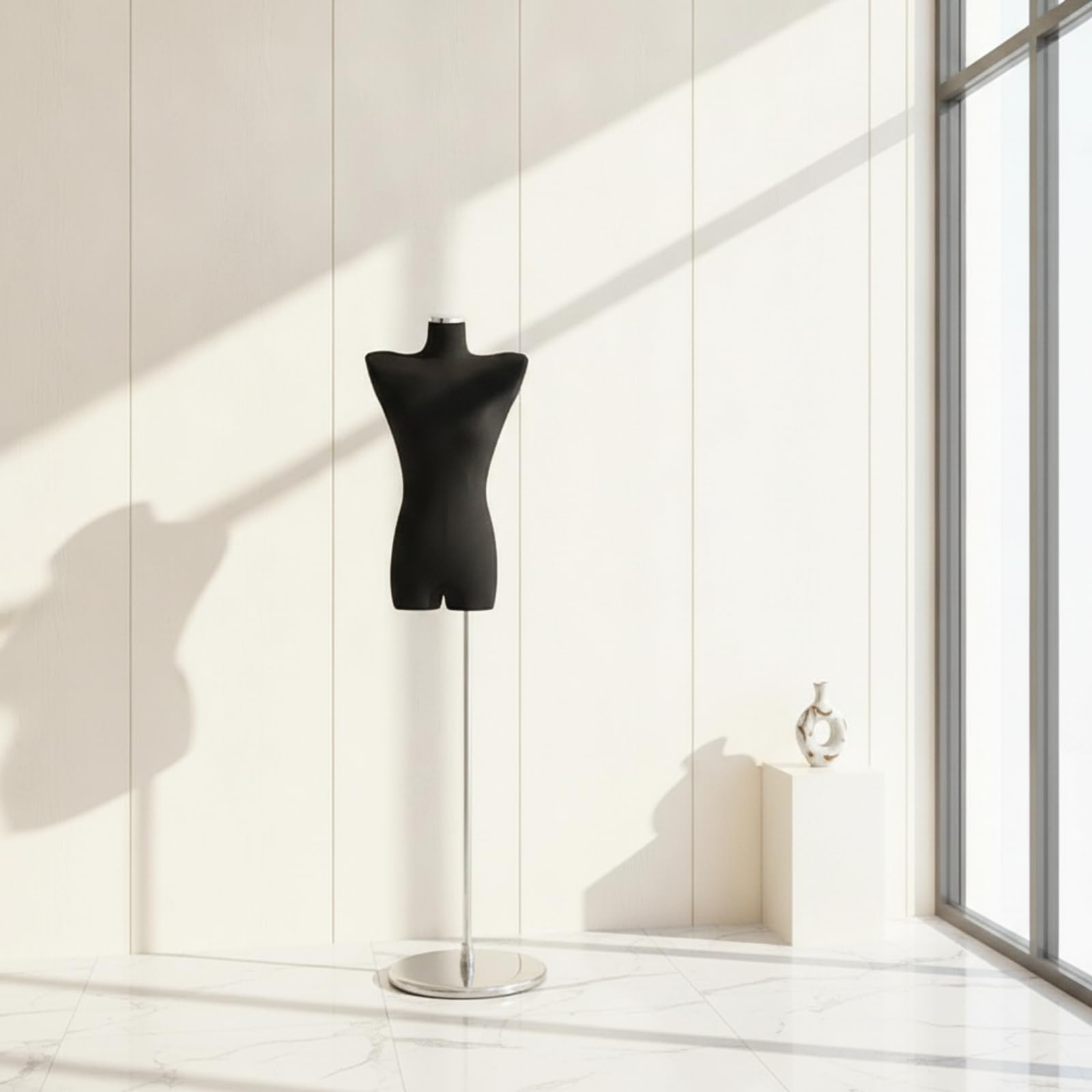 Schaufensterpuppe Damen Torso Büste Schneiderpuppe Schneiderbüste Kleiderpuppe Formstabil mit Schmaler Taille Zeigt Fall Und Schnitt von Blusen Und