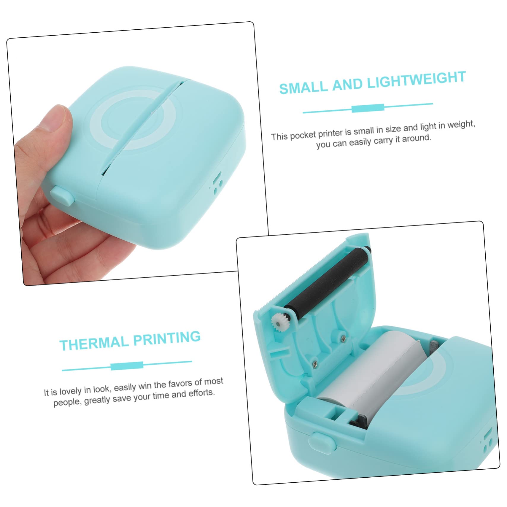 NUOBESTY Impresora de Bolsillo Portátil Térmica 200dpi para Mensajes