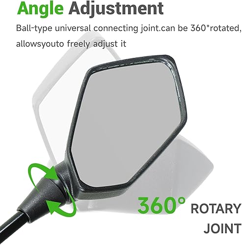 Miniatura 4 de munirater Reemplazo de espejos laterales retrovisores ATV para Polaris Sportsman 400 450 500 550 570 700 800 850