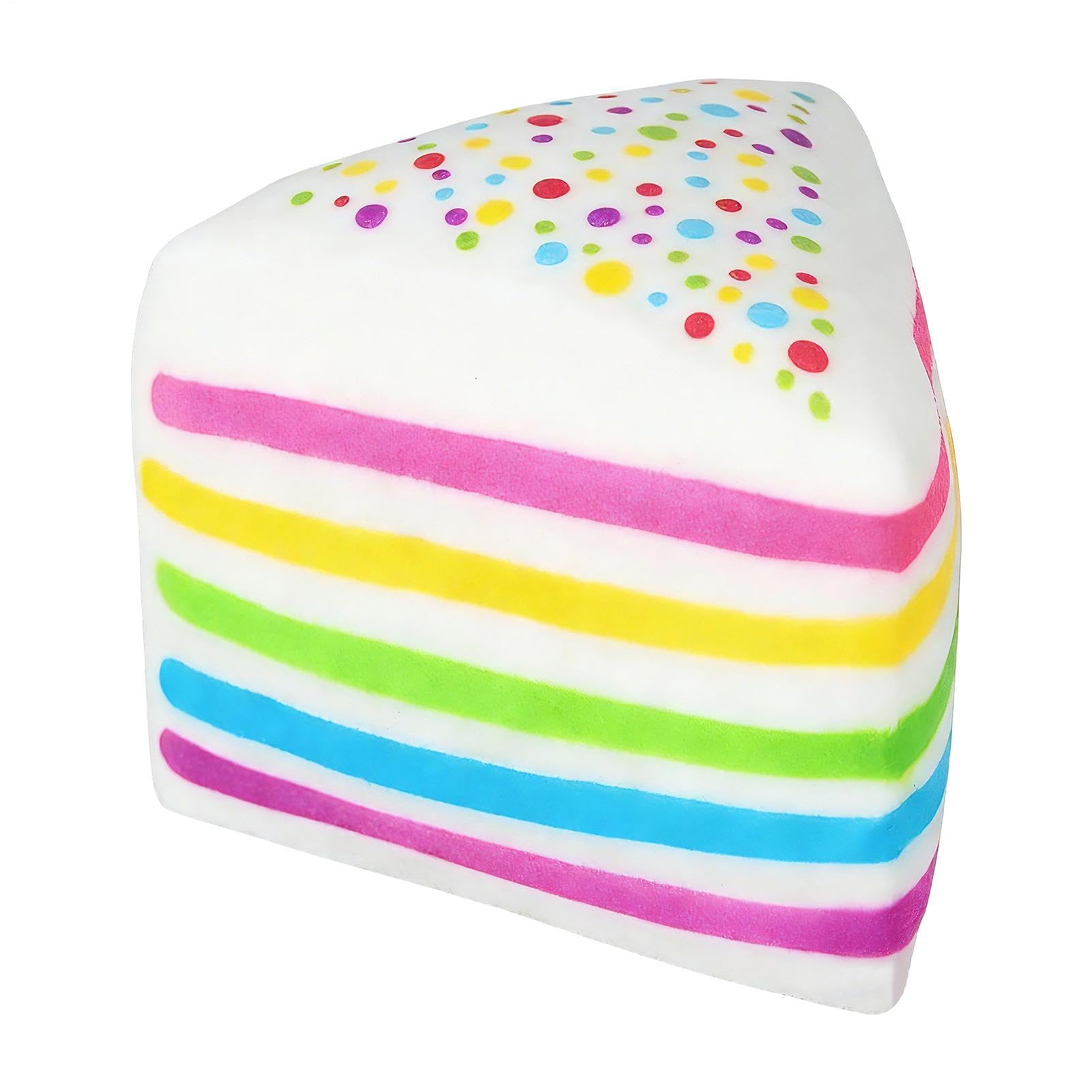 Rainbow Cake Stress Ball, Rainbow Cake Squeeze Fidget Toy, Jumbo Food Fidget Toy, For Kids Adults Working Studying Commuting Home Travel Long Trips Classroom Prizes