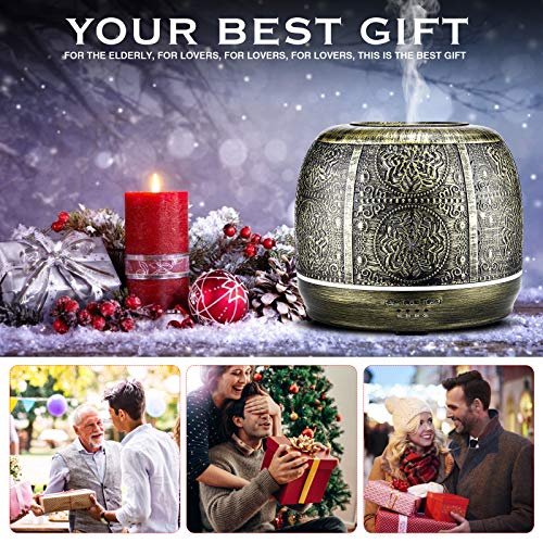 Etarowks Oil Diffuser 500Ml Essential Oil Diffuser Aromatherapy Diffuser Low Noise Operation Ultrasonic Humidifier With 7-Color Led Lighting Suitable For Offices. #TOP4