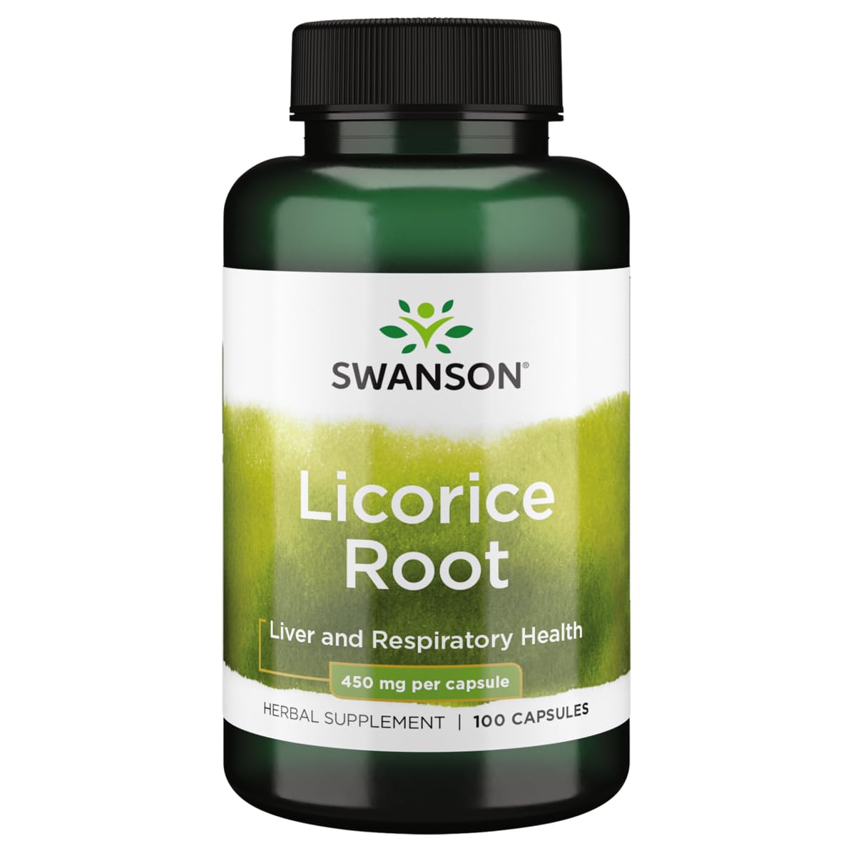 Swanson Licorice Root, Liver & Respiratory Support 450 mg, 100 Capsules