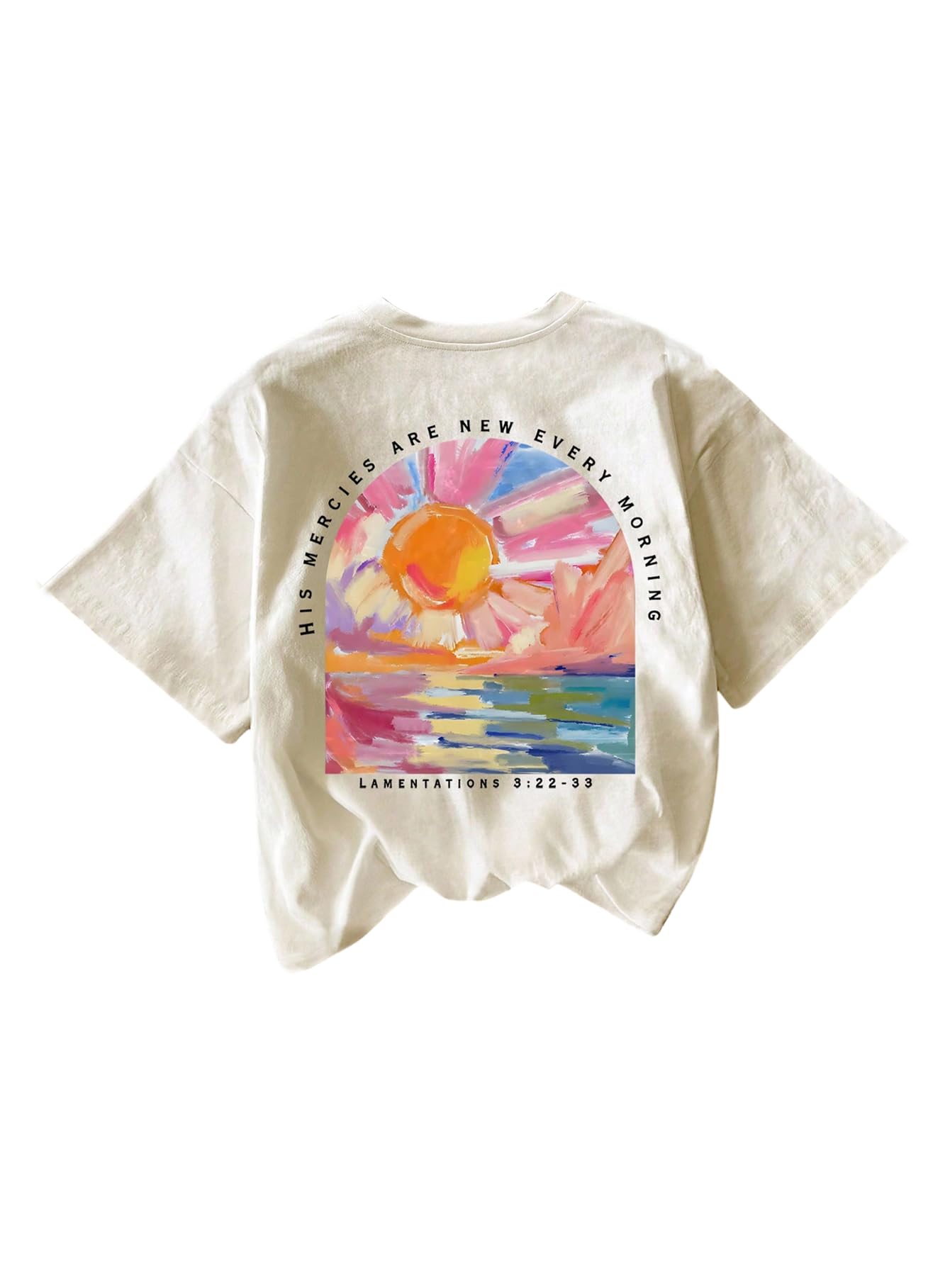 RoseSeek Women's Graphic Letter Tee Crew Neck Trendy Summer Vintage T Shirt