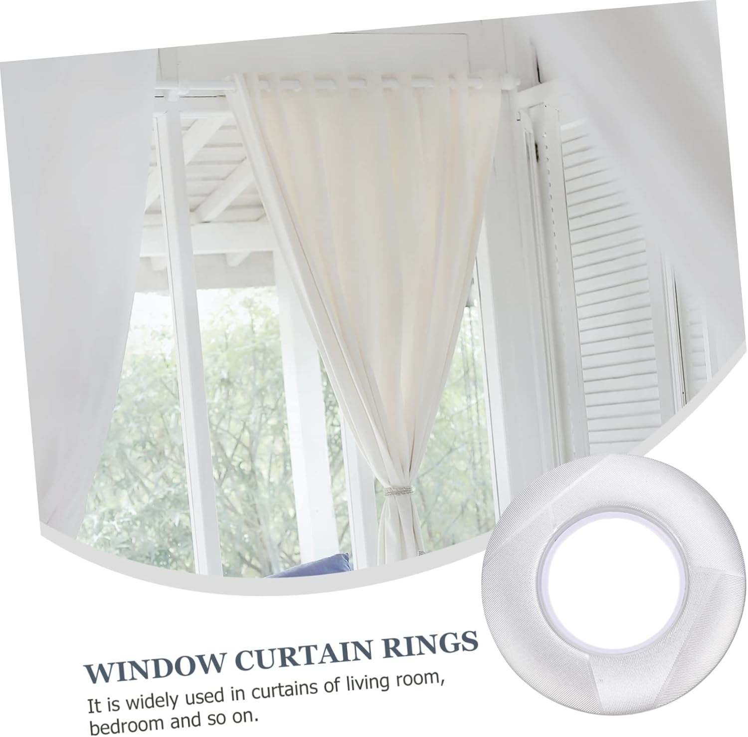 80Pcs Curtain Buckle Rings Perforated Rings for Smooth Drapery Curtain Accessories for Living Room and Bedroom and Low Noise Design