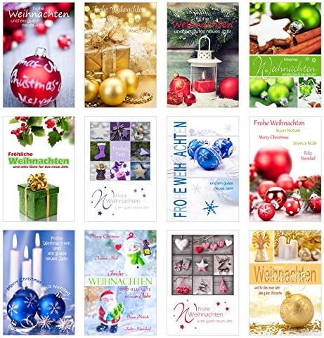 Set di 6 biglietti con busta per Natale