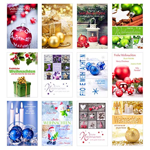 Edition Seidel Set 24 (2 x 12) Weihnachtskarten mit Umschlag. Weihnachten Karte...