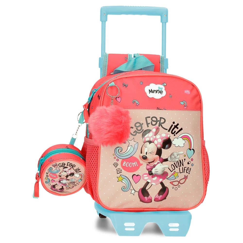 Disney Minnie Lovin Life Mochila Preescolar Adaptable a Carro Multicolor 21x25x10 cms Microfibra 5,25L