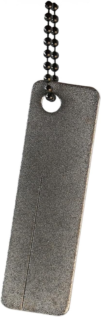 Pocket Knife Sharpener Fishing Hook Sharpener Portable Diamond Sharpening Stone for Knives with Keychain Attachment​ for Camping Gear