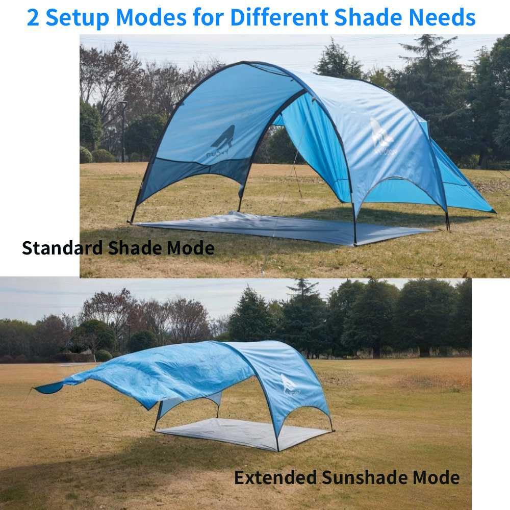 Beach Tent - Beach Shade Canopy Compact Fold (16.9x3.9″), Easy Setup, 360° Ventilation, Large Side Storage Pocket, UV Protection Portable Sun Shelter for Beach (Blue, 90.5 * 59 * 53 Beach Tent - Beach Shade Canopy Compact Fold (16.9x3.9″), Easy Setup, 360° Ventilation, Large Side Storage Pocket, UV Protection Portable Sun Shelter for Beach (Blue, 90.5 * 59 * 53