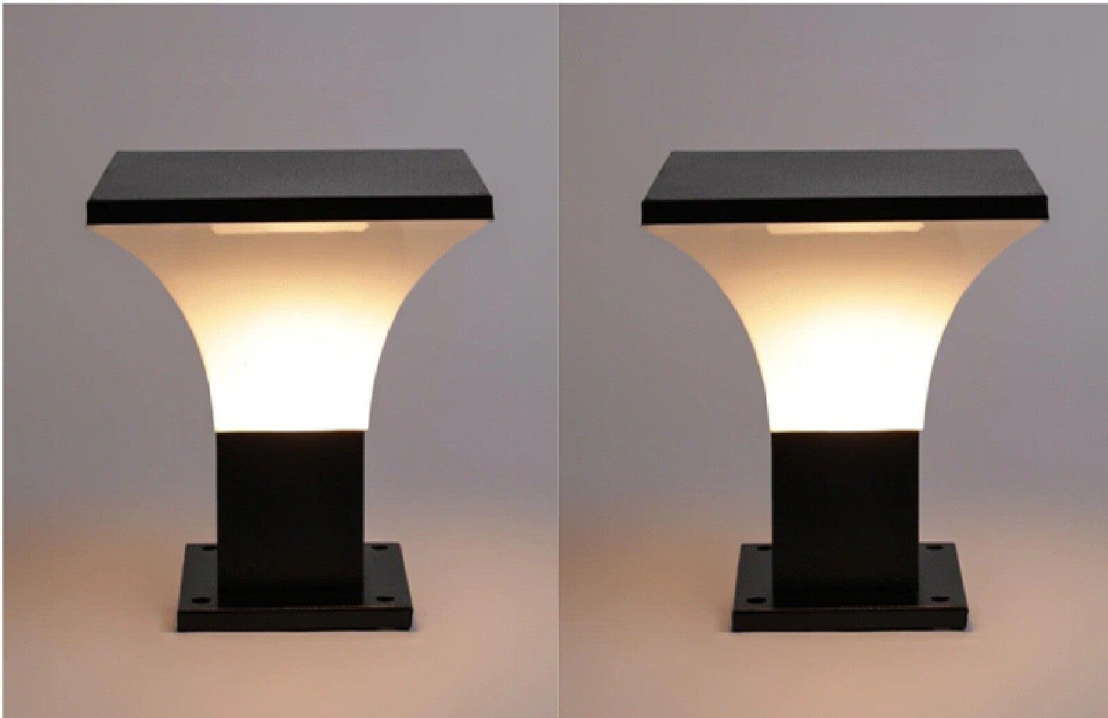 Fixed Gate Light White Metal | Pack of 2 Outdoor Garden and Roof Entrance Lamps | Durable Weather-Resistant Decorative Exterior Lighting Fixture-image-48
