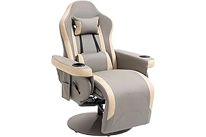 HOMCOM RV Captain Chair PU Leather Recliner Chair