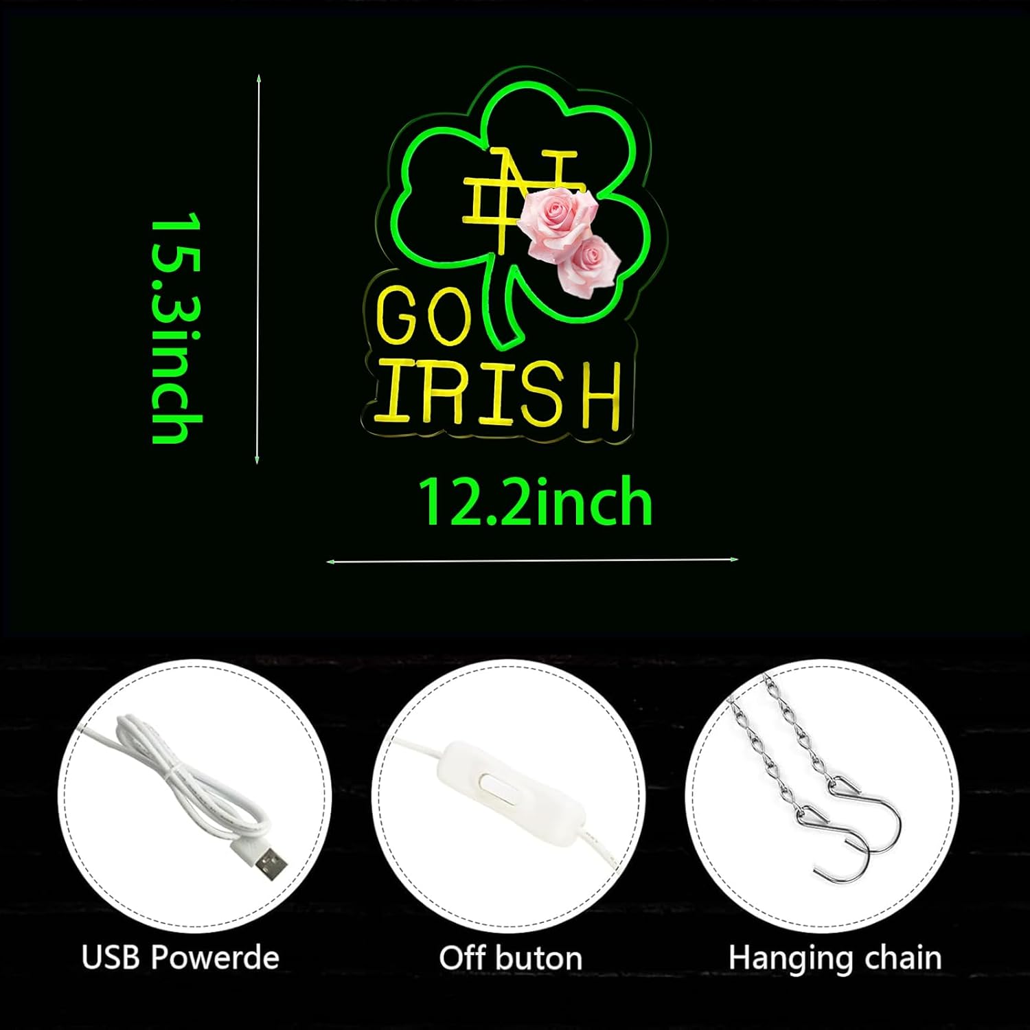 Football University Neon Signs for Wall Decor,LED Dimmable University Football Team Logo Light Sign,College Team Logo Neon Light for Bar, Dorm Room, Party Decoration,Game Room Decor15.3 * 12.2In - Image 6