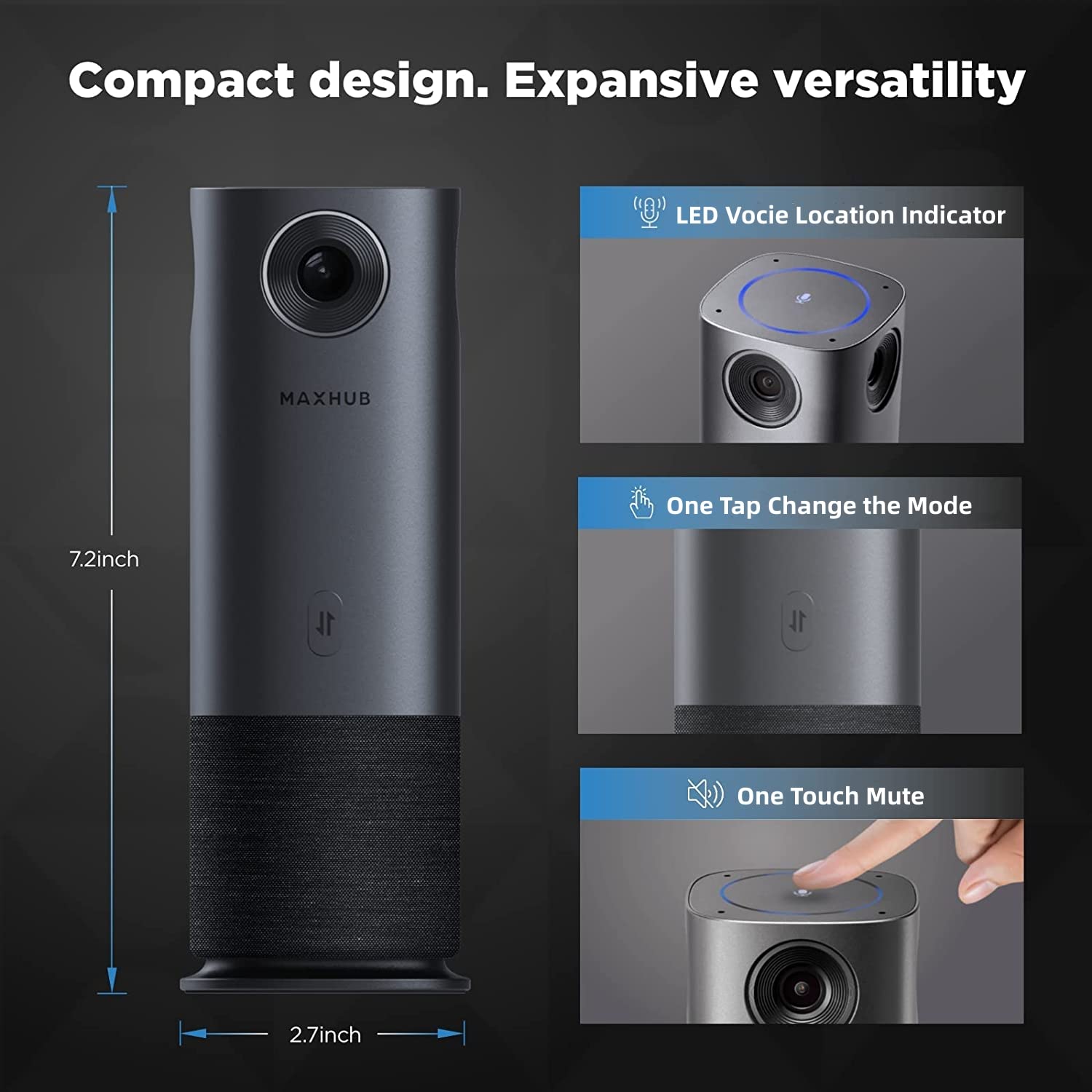 Amazon | Enther&MAXHUB 360度スマートビデオ会議カメラ