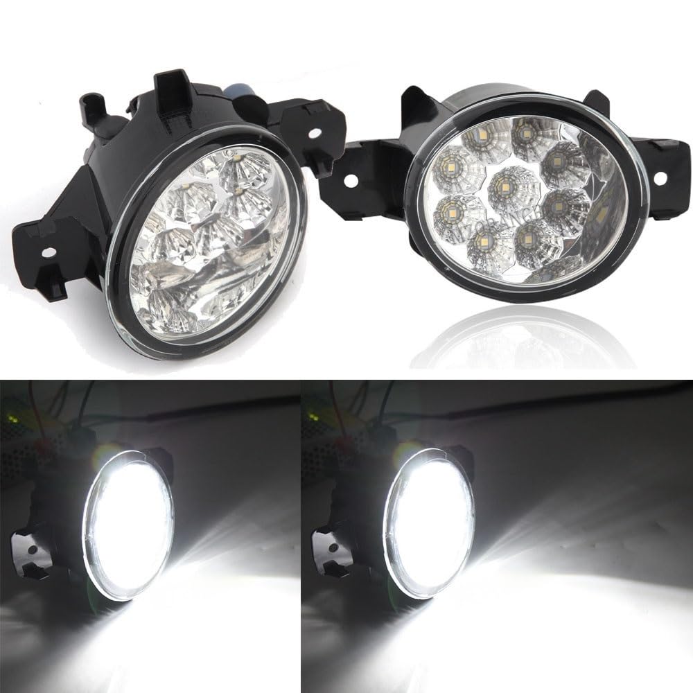 Conjunto Faros Antiniebla Para Clio 2001-2013 Luces Antiniebla Faros Delanteros Accesorios Kit De Carrocería Coche(LED Fog B)