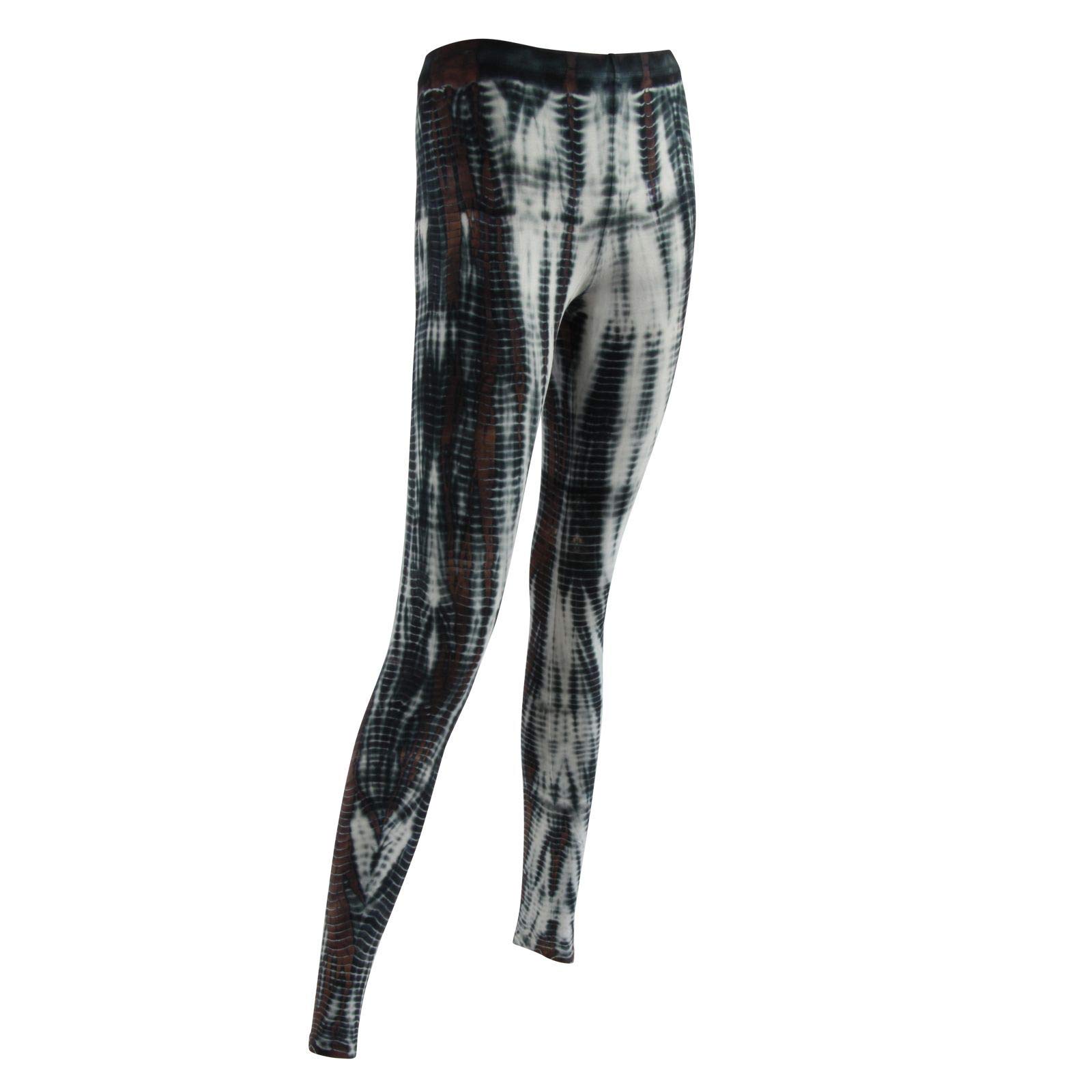 Freak Scene Leggings - Batik - Modello 08 - Nero - Bianco