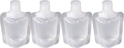 Bolsa de líquido de viaje, bolsa de maquillaje bolsa suave plegable de viaje, embotellado transparente desechable portátil para limpiador facial,