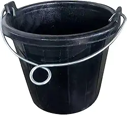 Fenteer Balde de borracha para ração com alça, recipiente multifuncional para alimentação de cavalos, gado, porcos e outros animais.