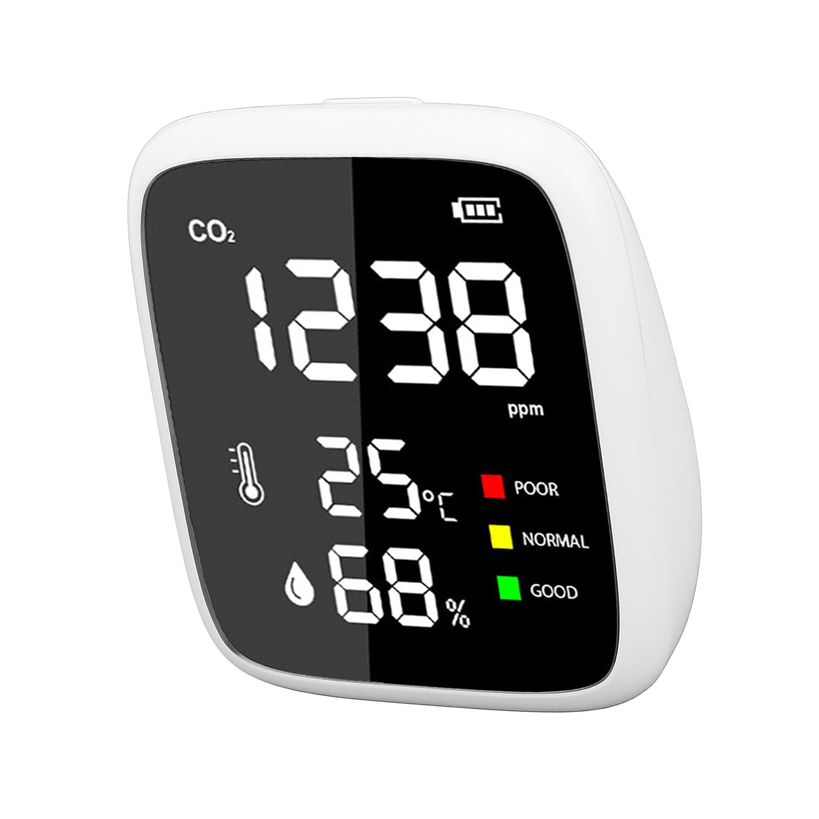 Detector de CO2, medidor de Humedad y Temperatura de Escritorio portátil de Alta precisión, probador de Calidad del Aire Interior del hogar