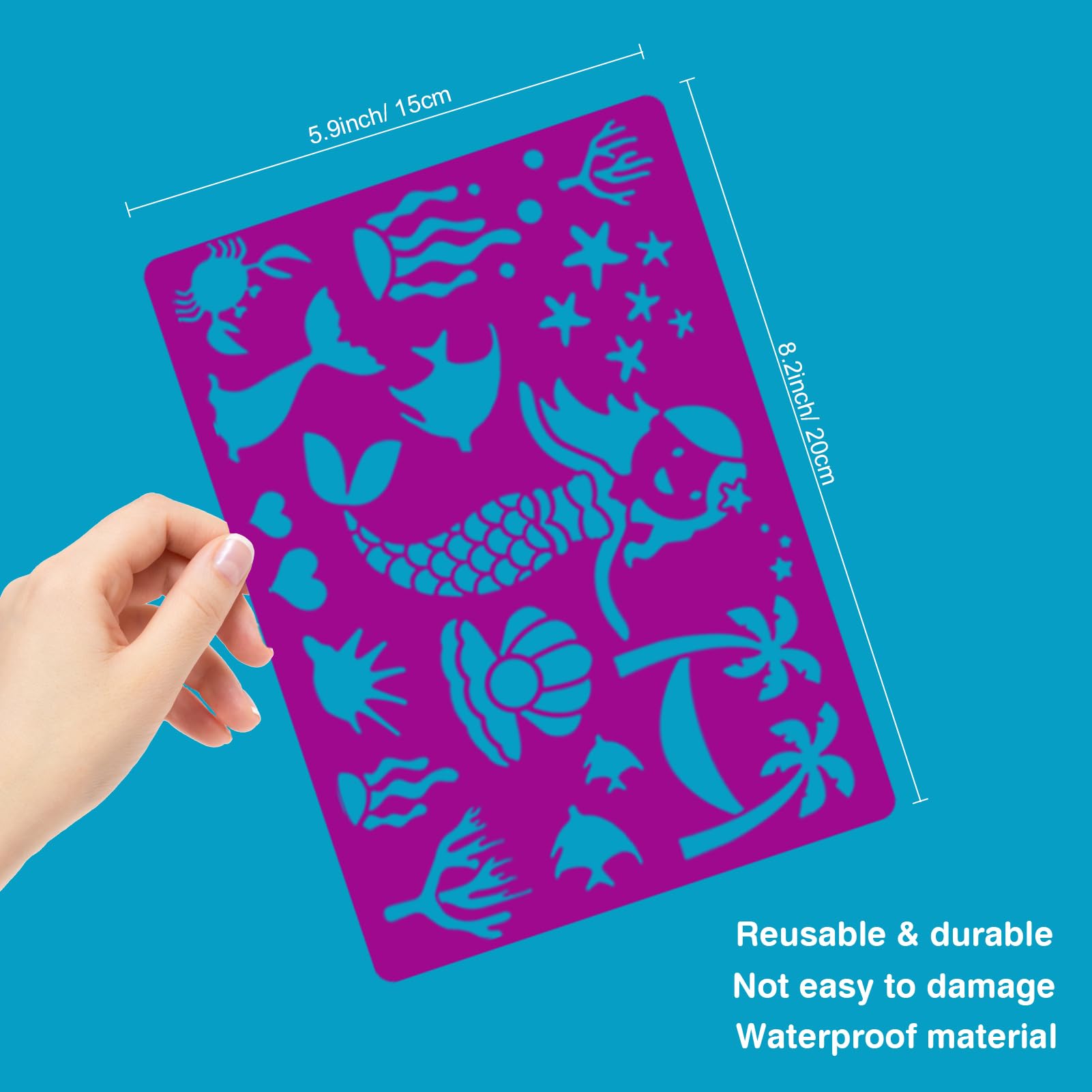 Schablonen Malen Kinder Qpout 20pcs Farbzeichnungsschablone Für Kinder,  300+ Muster Mal Schablonen Kinder, image size:1601x1601