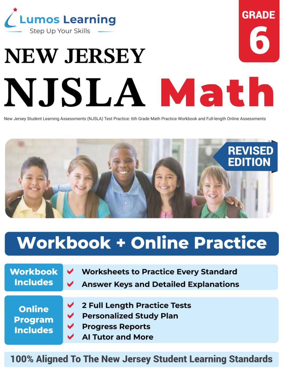 New Jersey Student Learning Assessments (NJSLA) Test Practice: 6th Grade Math Practice Workbook and Full-length Online Assessments: New Jersey Test Study Guide (NJSLA by Lumos Learning)