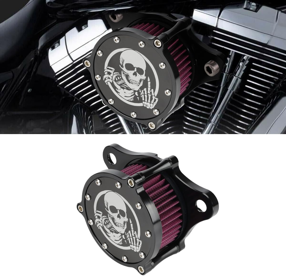 Air Cleaner Intake Filter System Kit for Harley sportster XL 883 1200 1988-2018