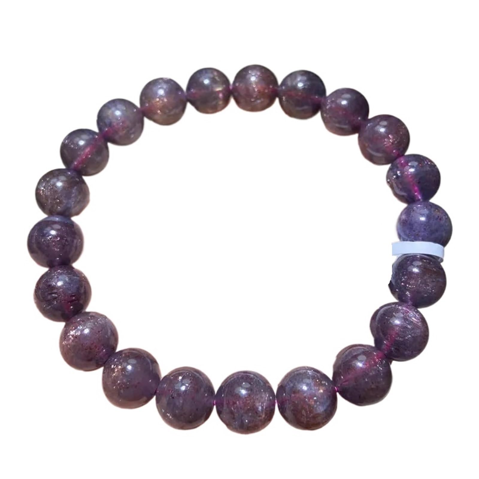 Generico Bracciale elasticizzato blu sangue naturale stella luce trasparente perline rotonde gioielli donna uomo AAAAA