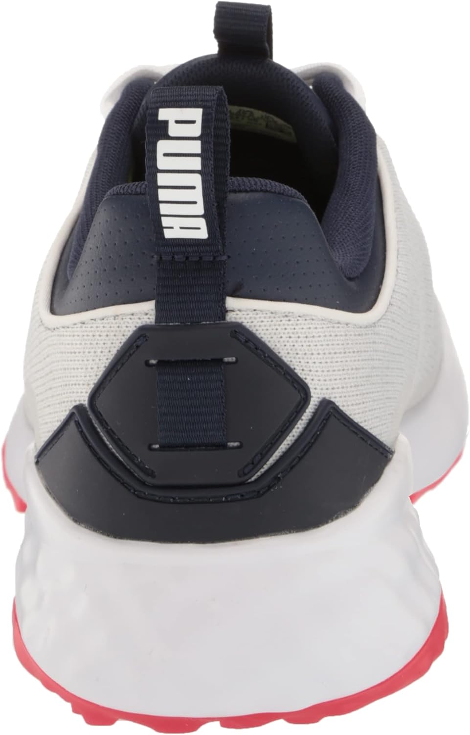 Puma Golf Men's Fusion PRO Golf Shoe, Puma White-Puma Navy-for All Time Red, 7.5