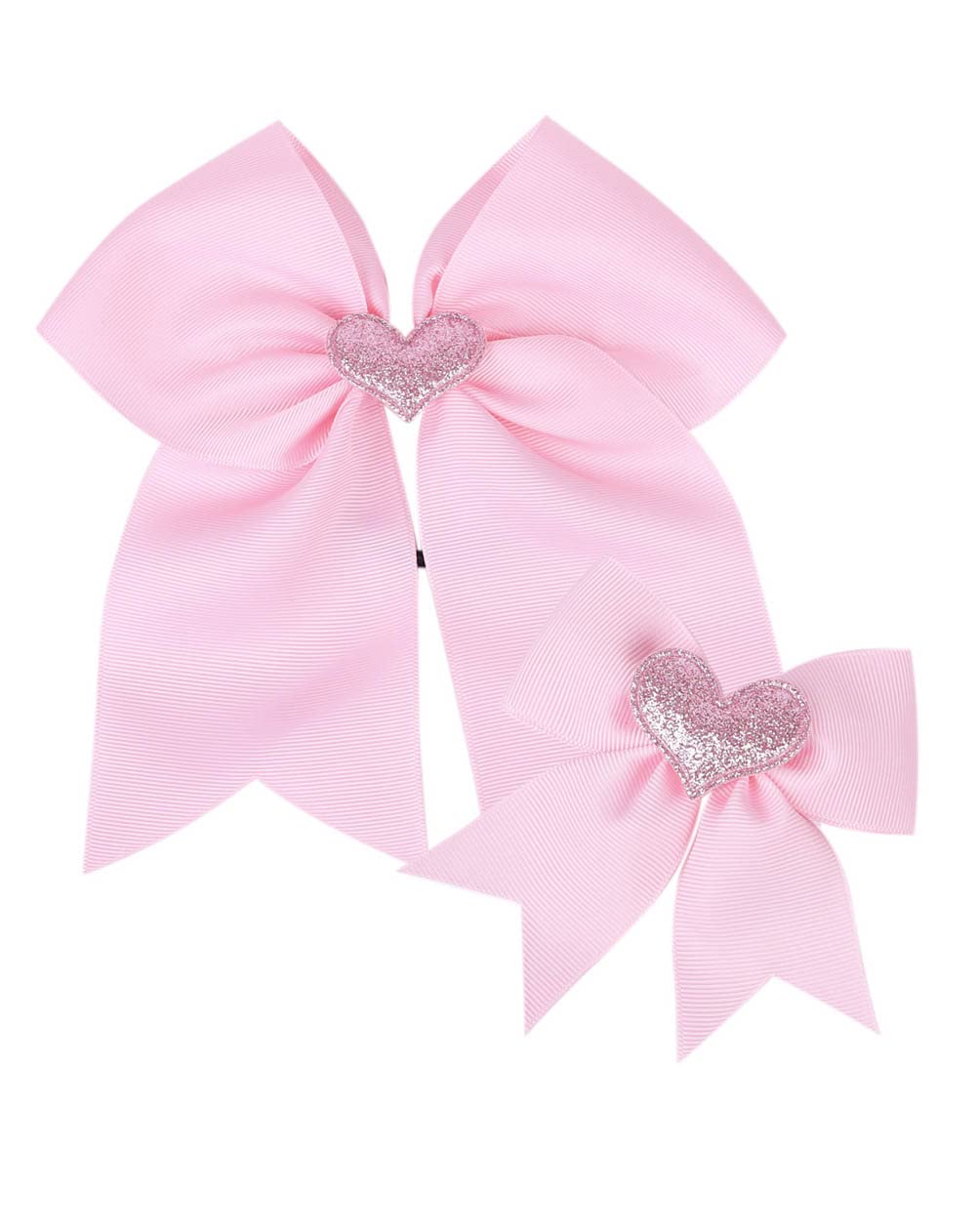 Photo 1 of **********SIMILAR******** Valentine Cheer Bows Hearts Ponytail Holder Bowknot Valentine Hearts Hair Ring Tie Bow JHV20 (B1-Pink)