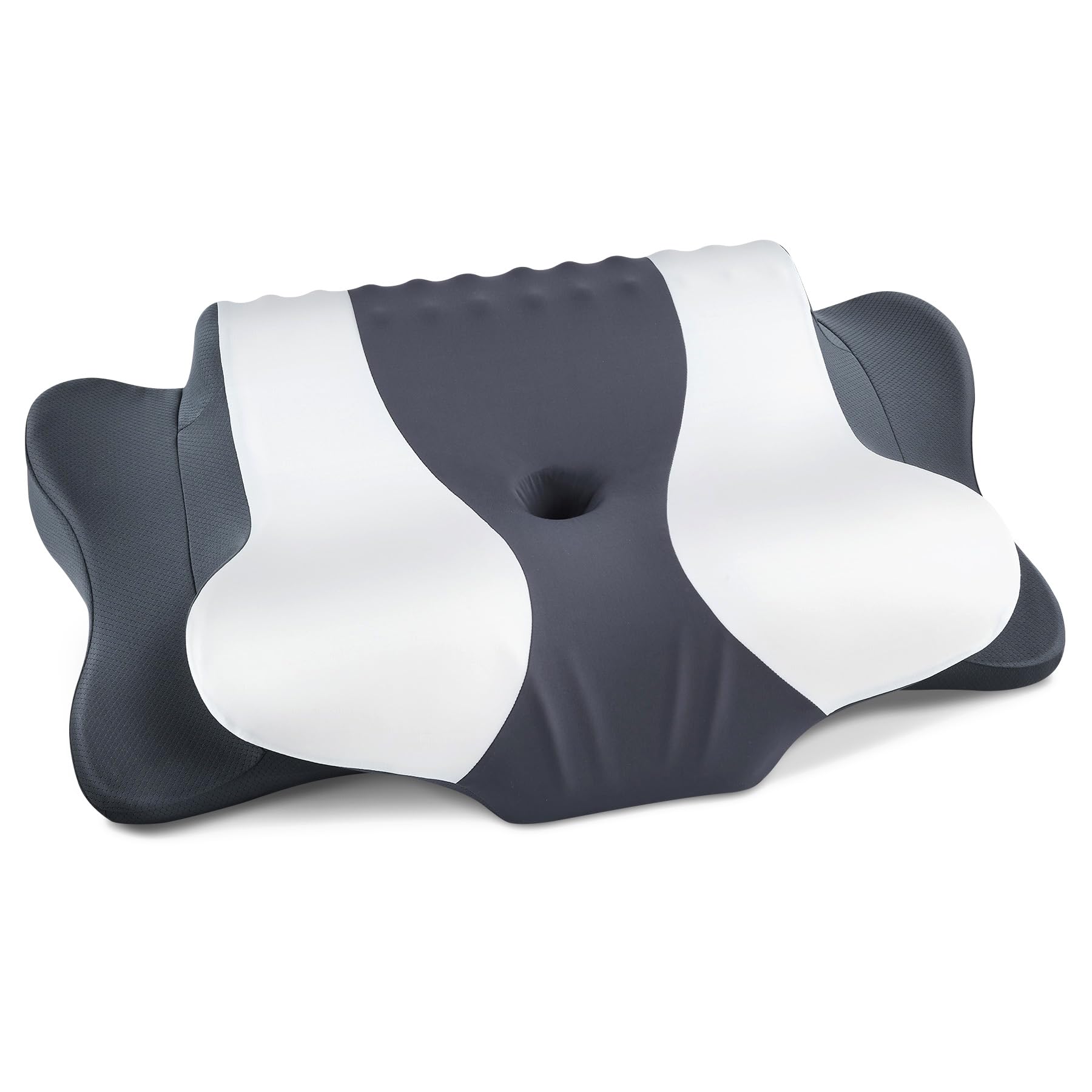 DONAMA Nackenkissen Memory Foam, 2 in 1 für Seiten- & Rückenschläfer