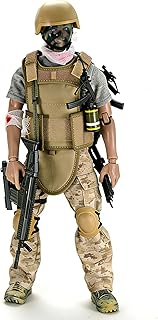 12 Inch Action Figures Military Set, 1/6 Scale Soldier Model Set with Weapons, Outfit and Other Accessories - Wounded-NB03