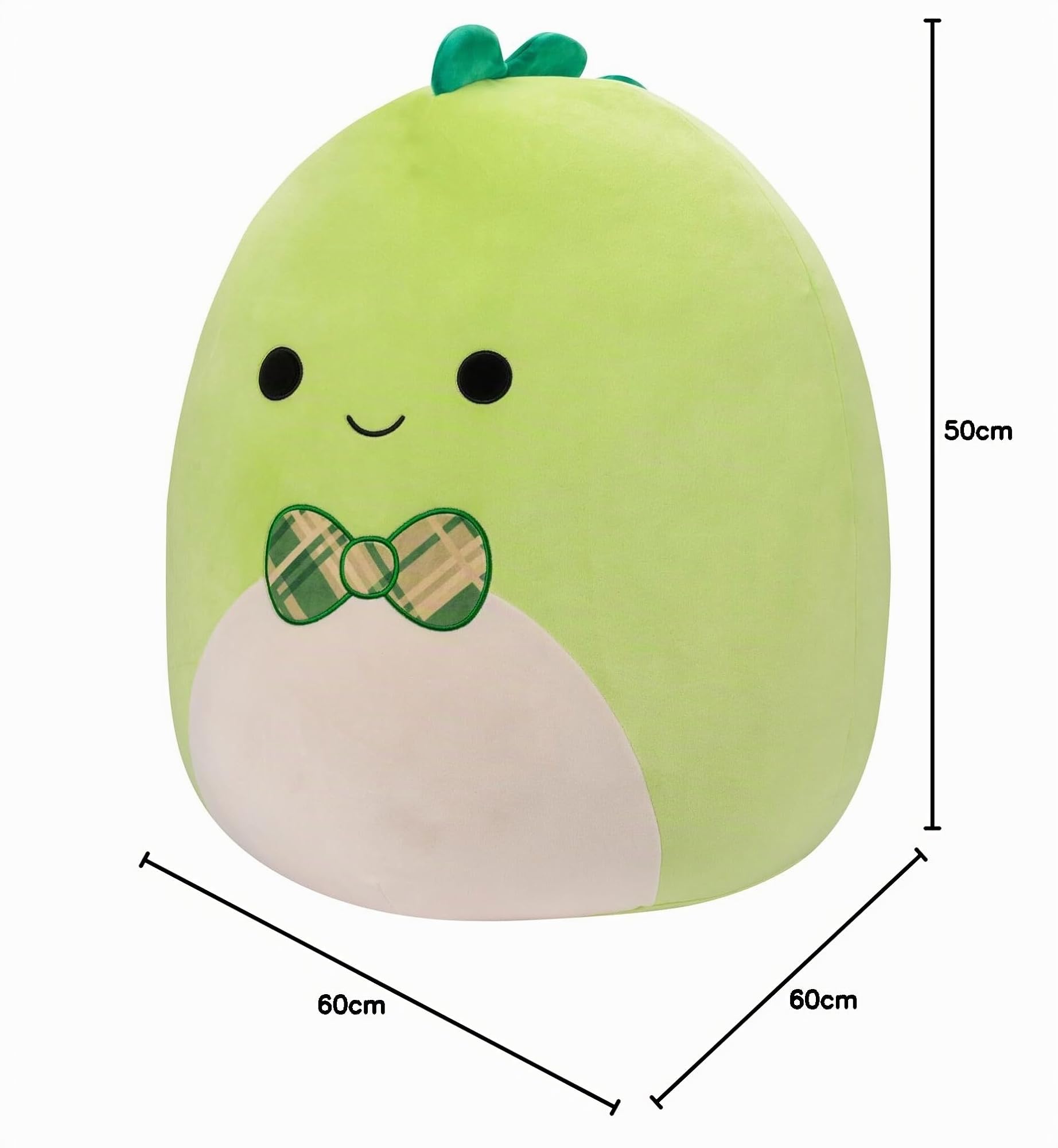 Squishmallows SQCR04220 - Danny der Dino mit Fliege 50 cm, offizielles Kelly Toys Plüsch, superweiches Kuscheltier
