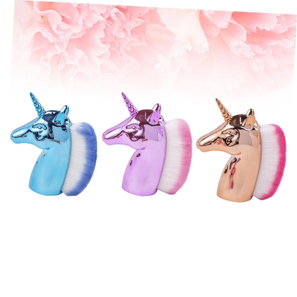 Healeved 3pezzi Spazzola per Unghie in Materiale Durevole per Pulizia Manicure Design Forma di Unicorno Setole Ergonomiche