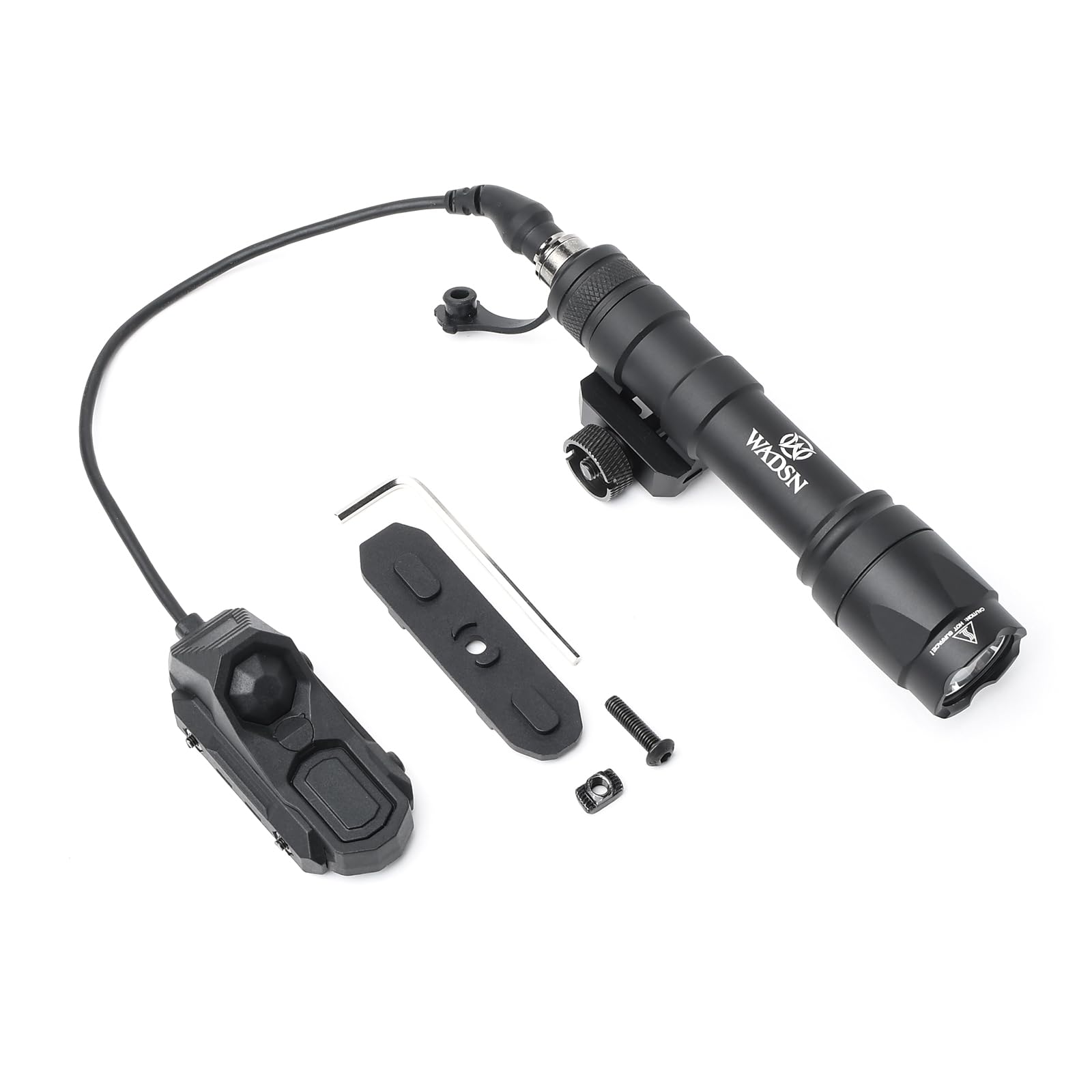 M600C Torcia tattica Torcia LED 600 Lumen,Luce scout leggera per sistema di binari Picatinny Mlok Keymod da 20 mm (Nero)
