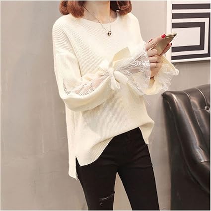 Amazon Co Jp Ymxdhz セーター女性のファッションの弓デザインシックなニットセーター 春の秋の女性の服 Color Rice Size Xl Code 服 ファッション小物 Amazon Co Jp Ymxdhz セーター女性のファッションの弓デザインシックなニットセーター 春の秋の女性の服 Color Rice Size Xl Code 服 ファッション小物