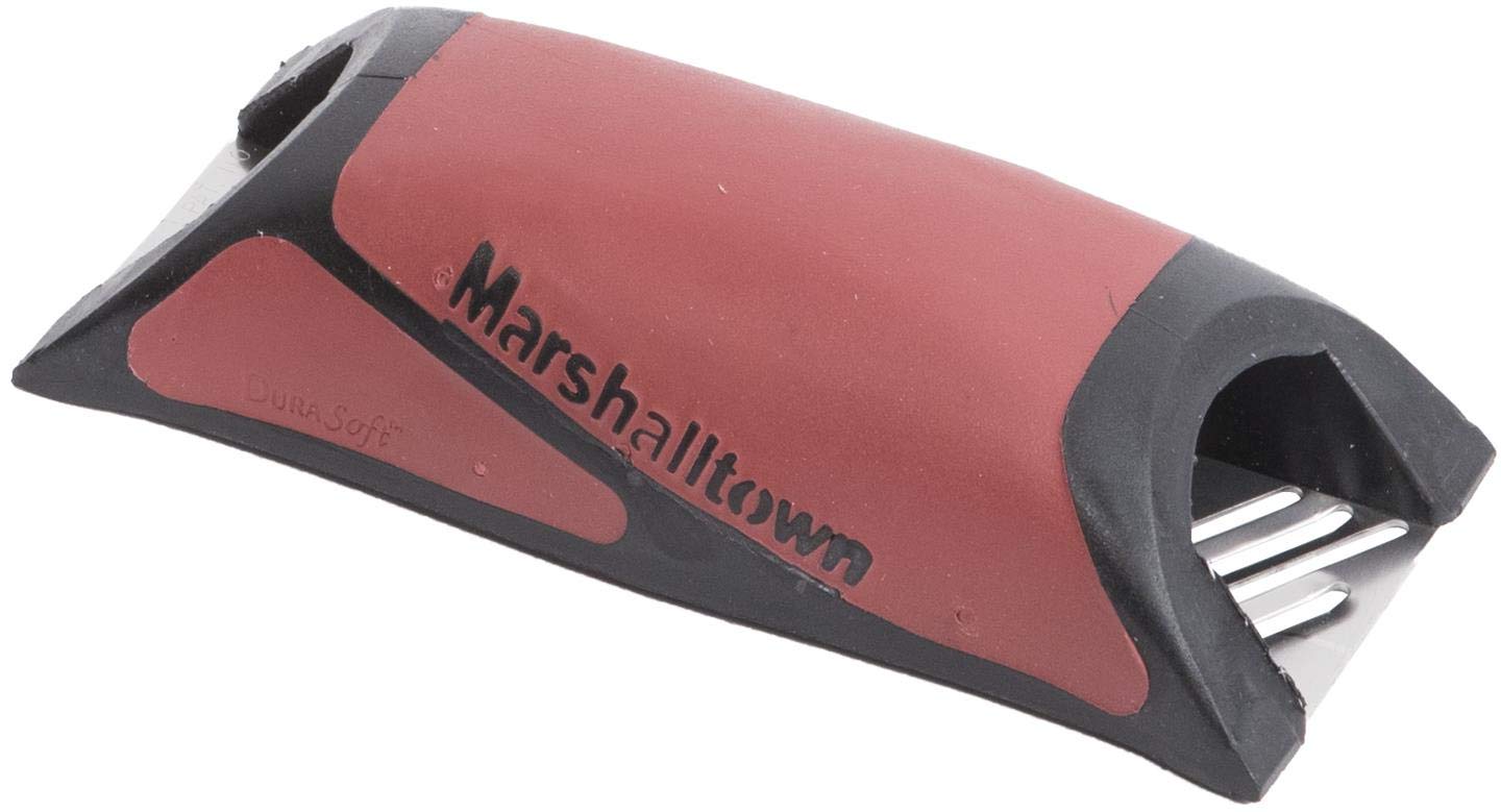 MARSHALLTOWN 14390 Senza Guide, raspa con Manico DuraSoft, in Acciaio Inossidabile, Lunghezza 140 mm, utensile per cartongesso, Rosso