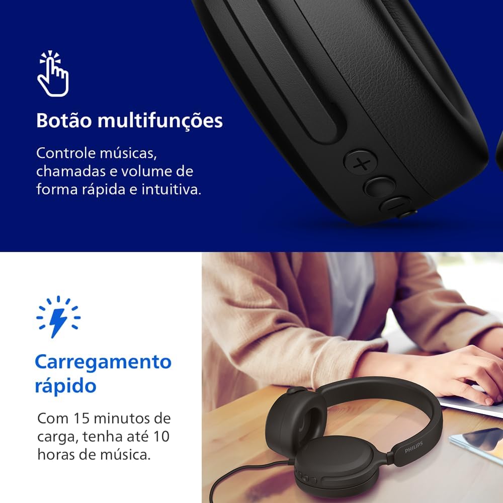 Review Philips TAH2300BK/00: o headphone que vai revolucionar suas horas de música 7 61DJzbLyrvL. AC SL1000